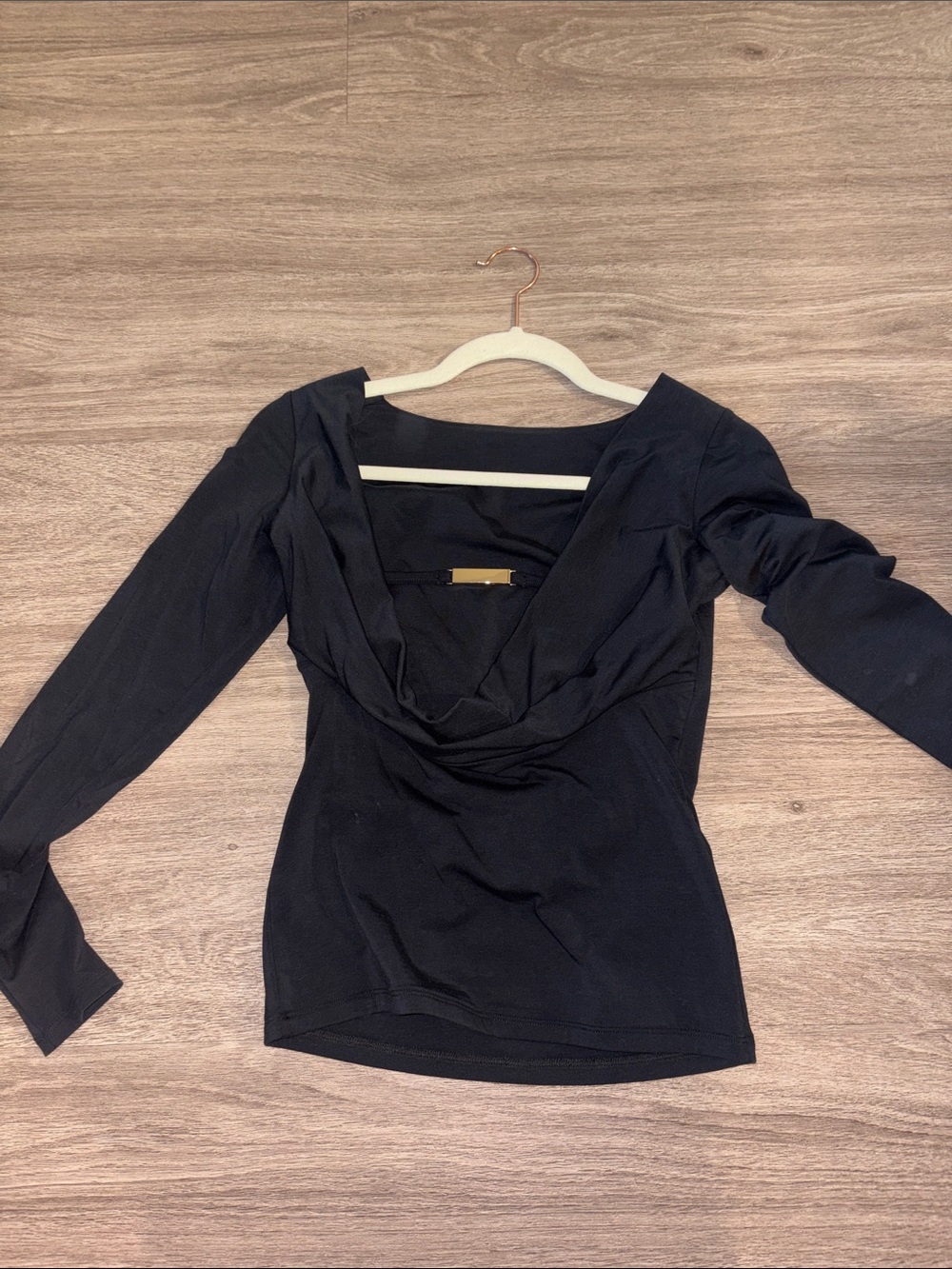 Abercrombie low back top with gold medal detail